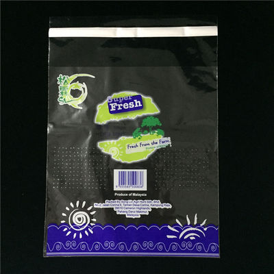 सब्जियों के लिए ओडीएम मुद्रित माइक्रो छिद्रित बैग गंधरोधी बहुरंगा